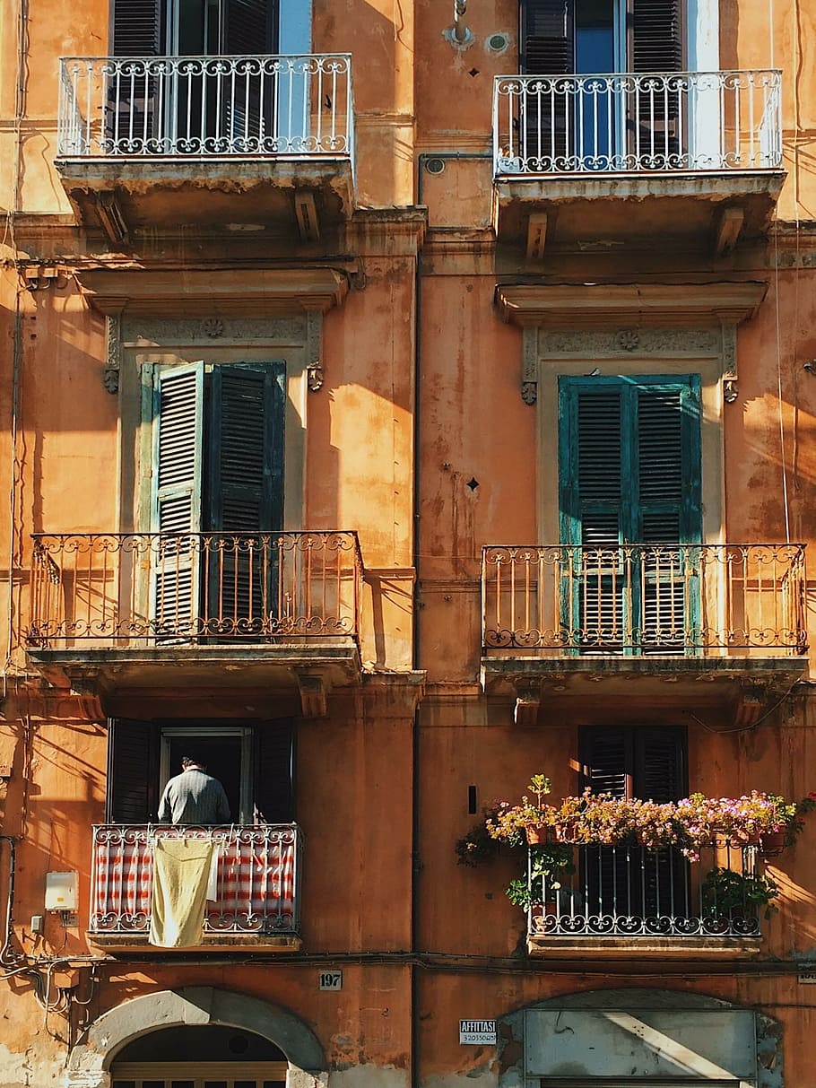 Window, Balcony, Life, Vintage, Pm, street, sunny afternoon, normal, italy, door