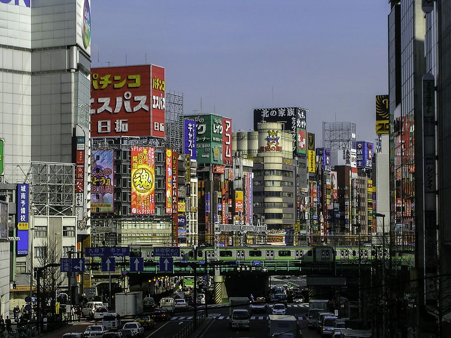 shinjuku o-gard, tokyo, japan, Shinjuku, gard, Tokyo, Japan, buildings, city, metropolis, public domain