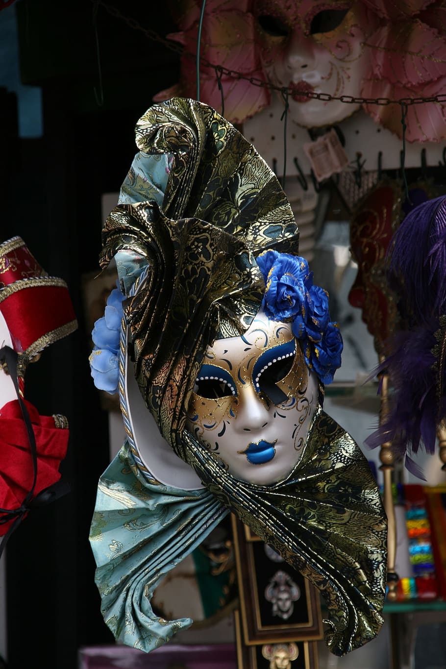 white, gold masquerade, gold, masquerade, venetian mask, mask, venice, face, venezia, artists