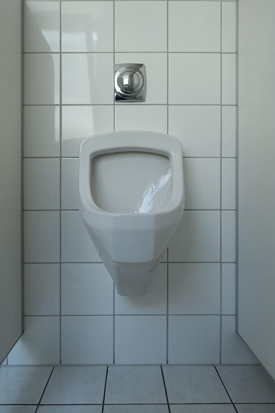 empty, white, ceramic, urinal, wc, man toilet, toilet, loo, slabs, wall tiling