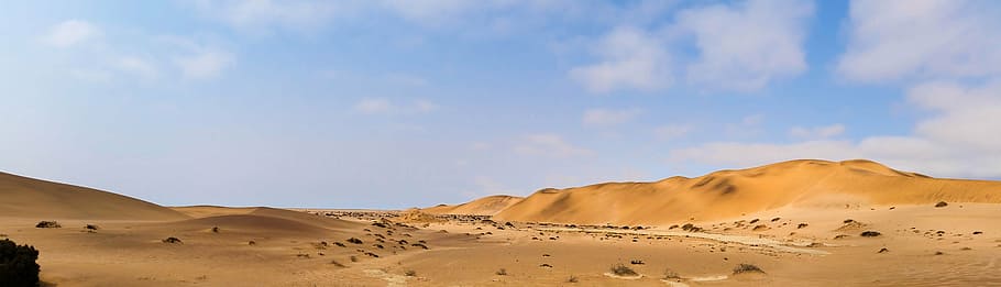 panorama photo, mountain, africa, namibia, landscape, namib desert, desert, dunes, sand dunes, dry