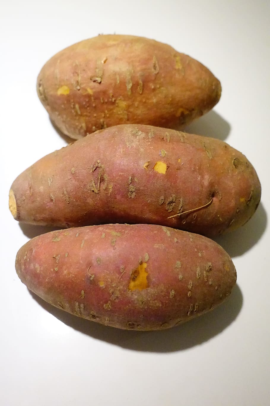 yam, ipomoea batatas, sweet-potato, white potato tuber winds, crop, wind greenhouse, convolvulaceae, food, white background, studio shot