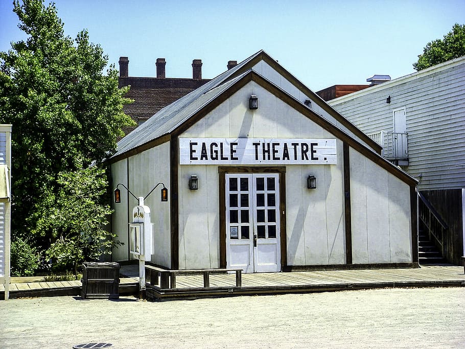 Eagle Theatre, California, First, Sacramento, building, public domain, theatre, United States, building Exterior, built Structure