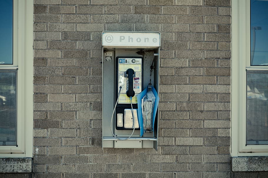 payphone, building, wall, daytime, pay phone, telephone booth, booth, telephone, phone, pay