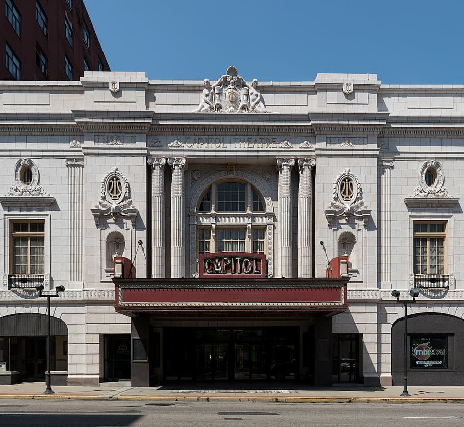 capitol theatre, theater, music hall, building, structure, city, cities, urban, architecture, landmark