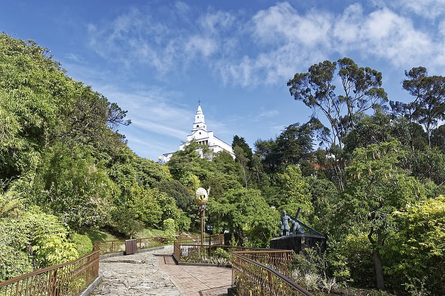 colombia, bogotá, cerro de monserrate, travel, church, landscape, nature, religion, capital, south america