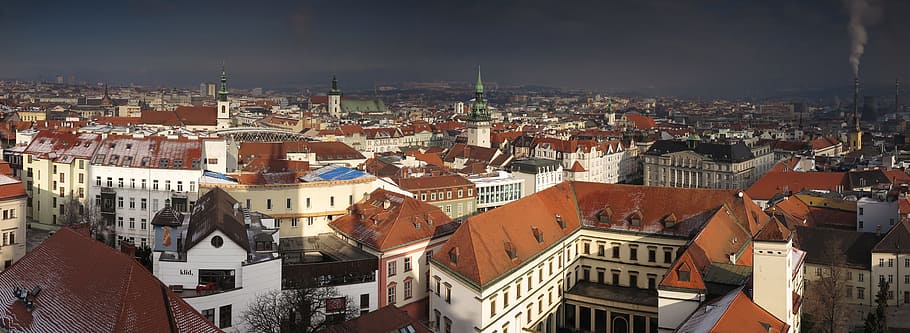 Republik Ceko, kota, panorama, lihat, eksterior bangunan, arsitektur, struktur yang dibangun, lanskap kota, bangunan, ramai