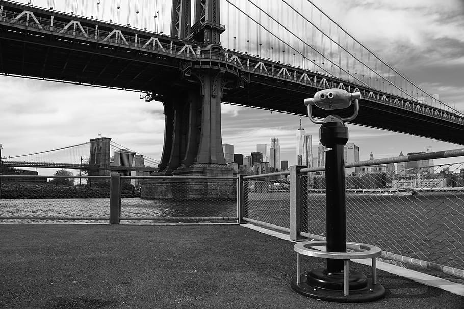 bridge, brooklyn, manhattan, new york, river, city, architecture, sky, water, nyc