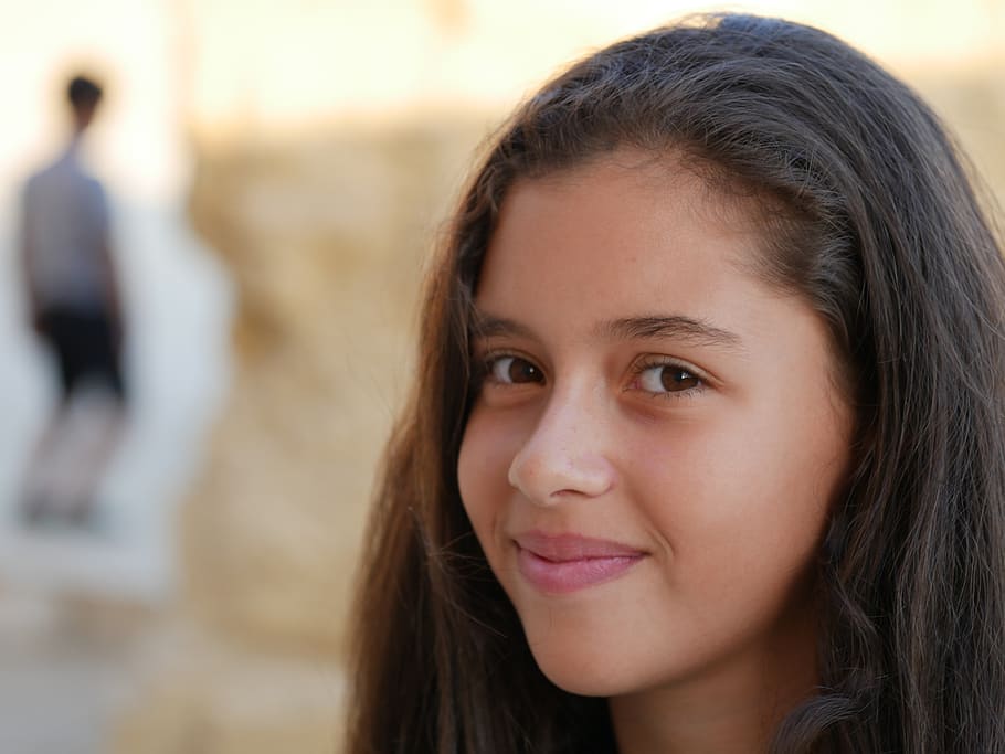 egyptian girl, class, teenager, pretty, youth, smiling, children, female, cheerful, girl