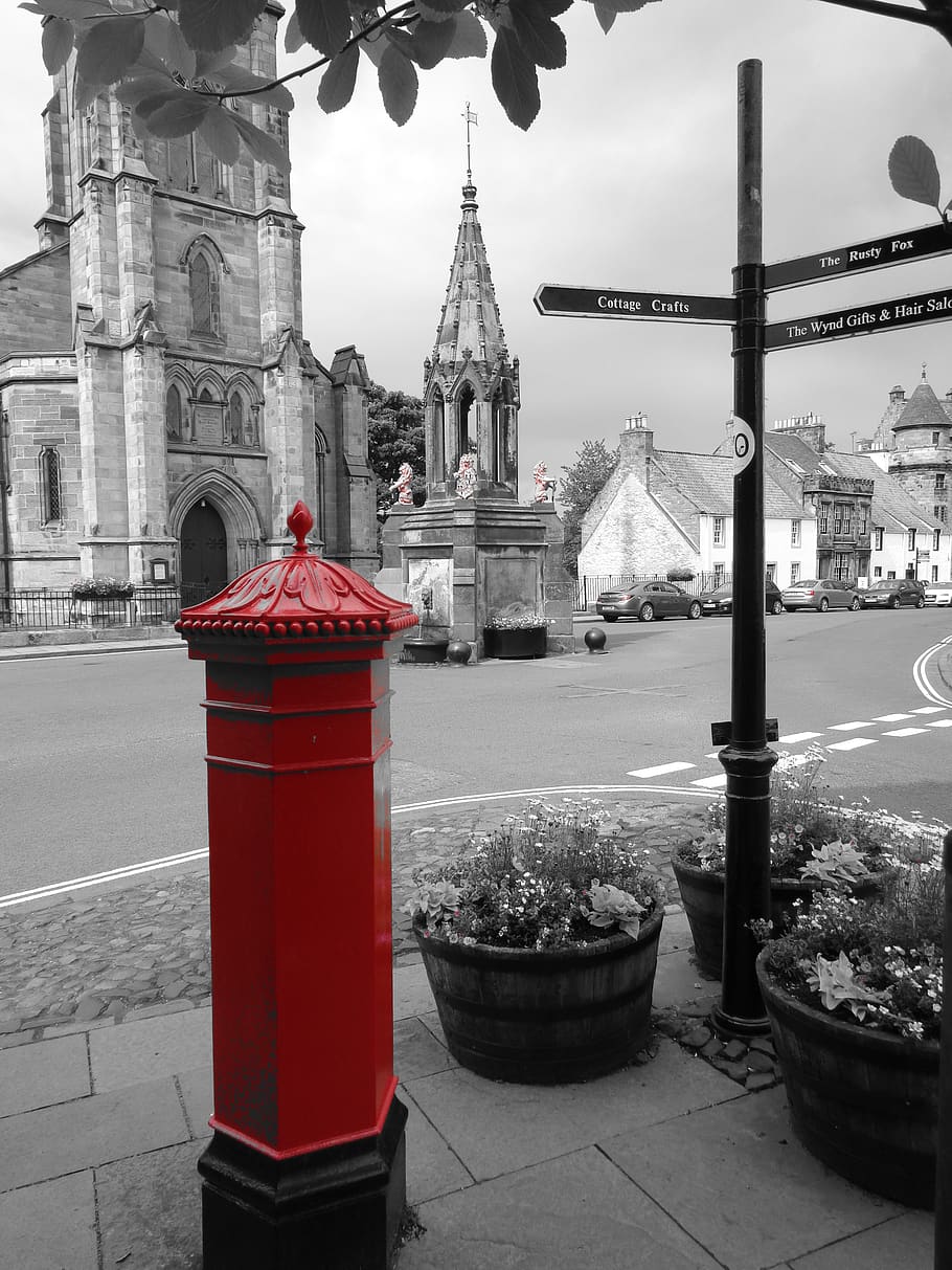pillar box, signpost, street sign, architecture, built structure, building exterior, building, religion, place of worship, spirituality