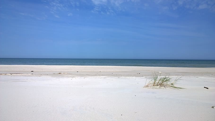 海 ビーチ 空 水 土地 砂 水上の地平線 地平線 風景 自然 自然の美しさ Pxfuel