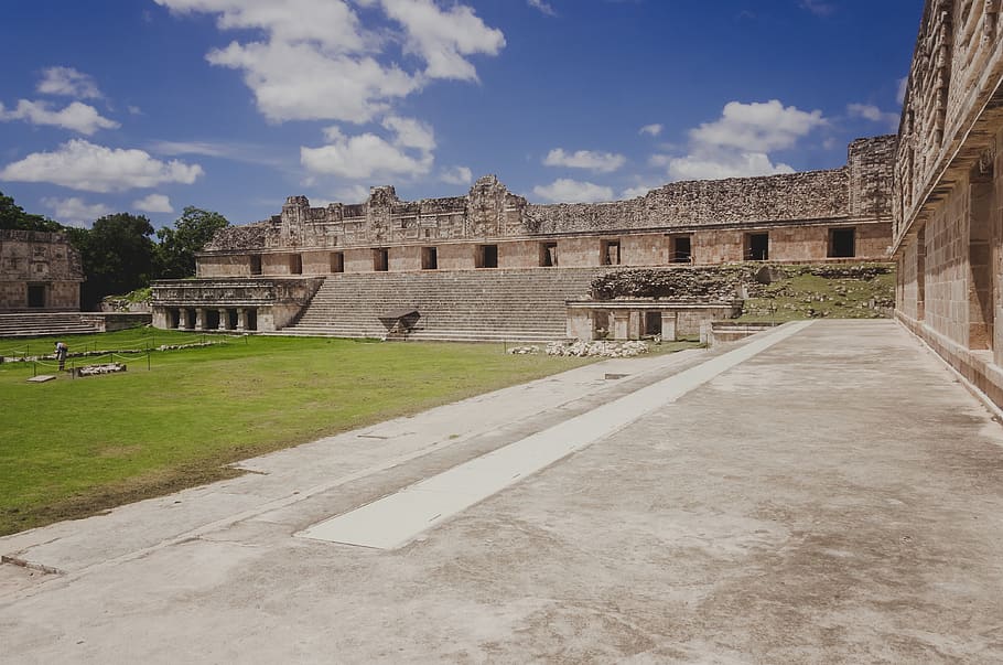 reruntuhan, uxmal, meksiko, teras, yucatan, peradaban, kehancuran, tua, Arsitektur, sejarah
