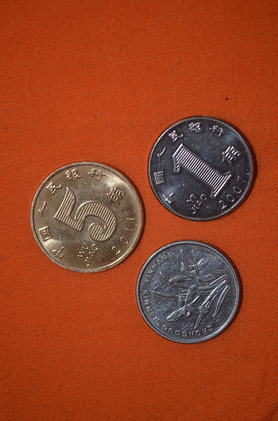 moneda, monedas, pequeño, valor, chino, prc, dinero, cambio, bolsillo, mao