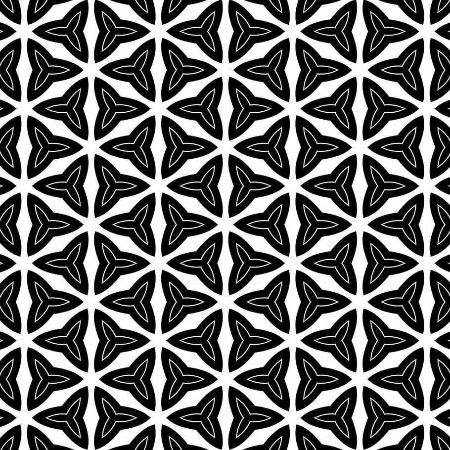 Геометрический орнамент черно белый