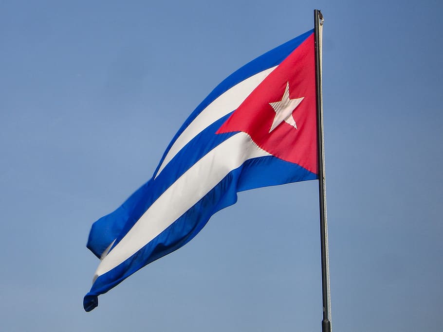 puerto rico flag, Cuban Flag, flag, cuba, patriotism, blue, red, wind, sky, environment