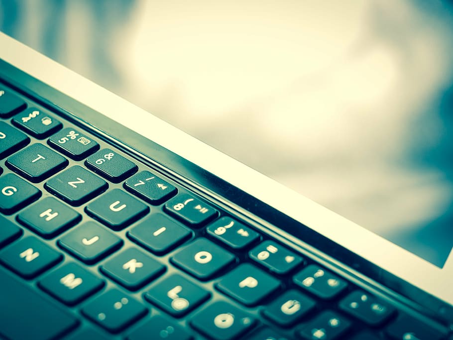negro, foto de primer plano del teclado del ordenador portátil, teclado, ipad, cuaderno, tableta, computadora, monitor, pantalla táctil, superficie