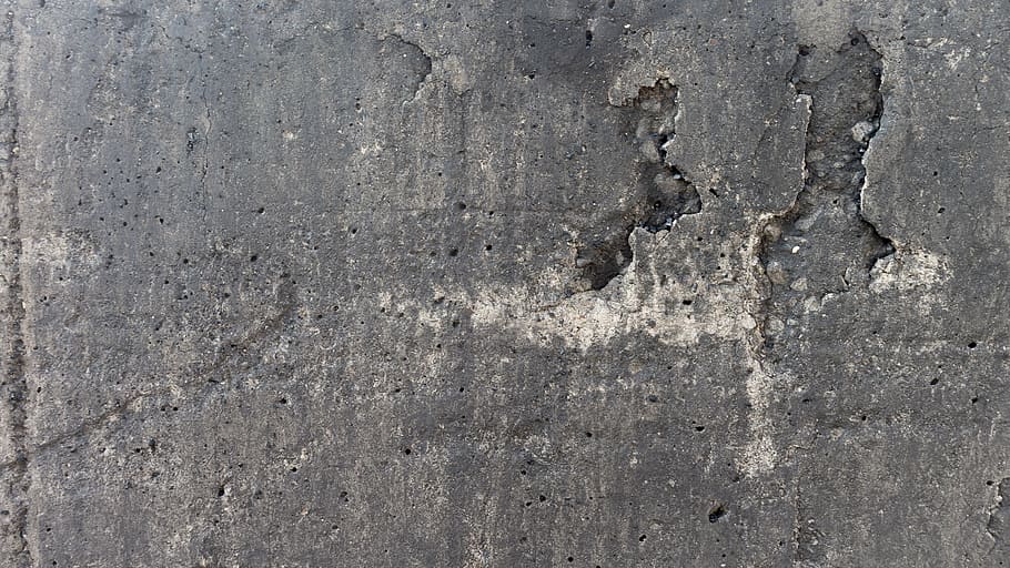 superfície de concreto cinza, textura, fundo, camada, design, parede, rachadura, angústia, arranhões, resistido