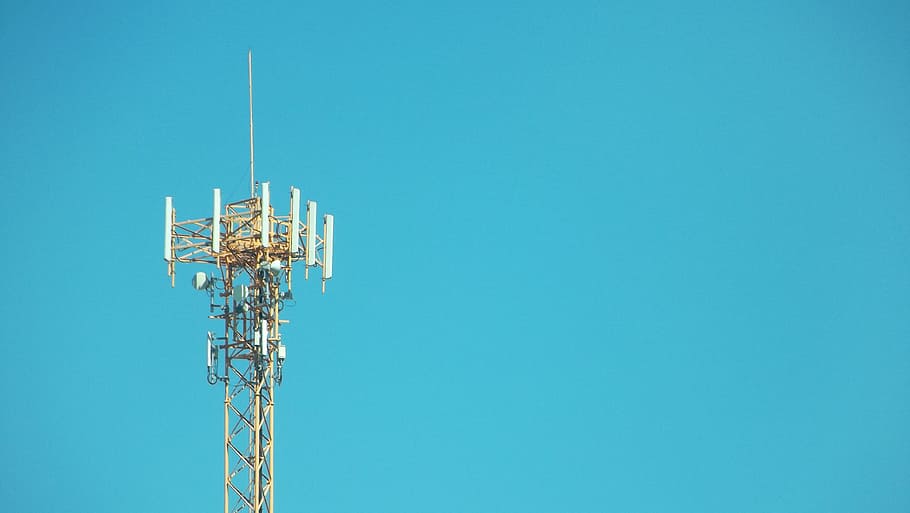 Telecomunicações, Celular, Rede, antena, móvel, sem fio, 4G, rádio, 3G, azul