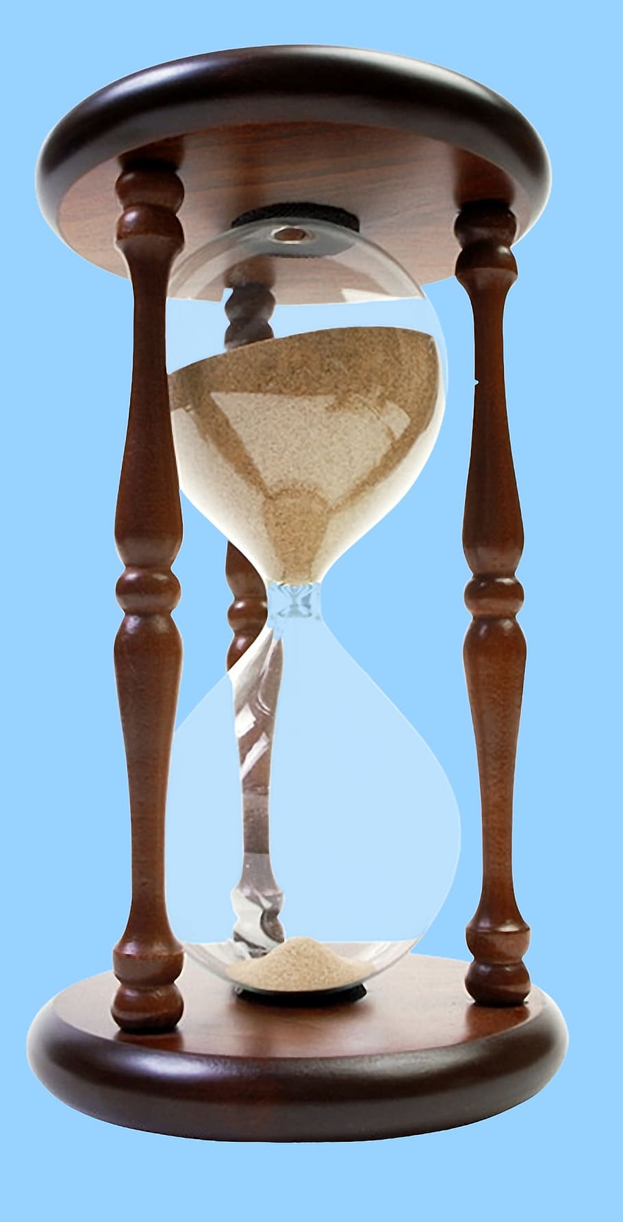 brown, wooden, framed, sand hourglass, hourglass, sand, time, close-up, indoors, studio shot