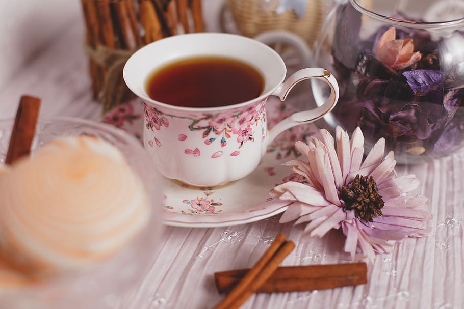 tea, sweet, morning, dessert, drink, romantic, saucer, cookies, tea party, breakfast