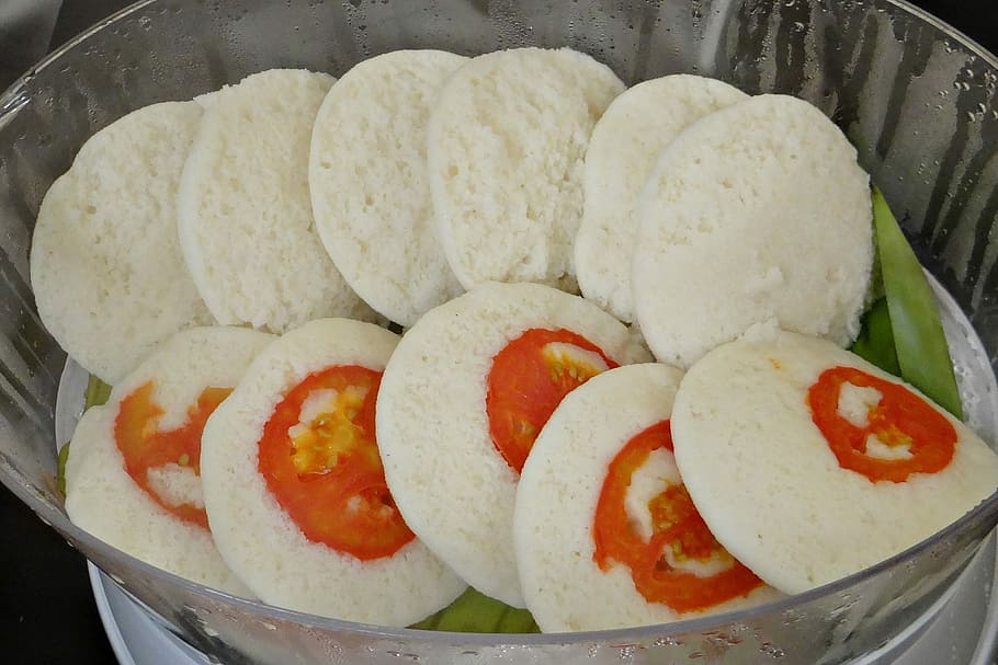 Idli, Idly, Steamed, Garnished, breakfast, food, snack, india, food and drink, healthy eating