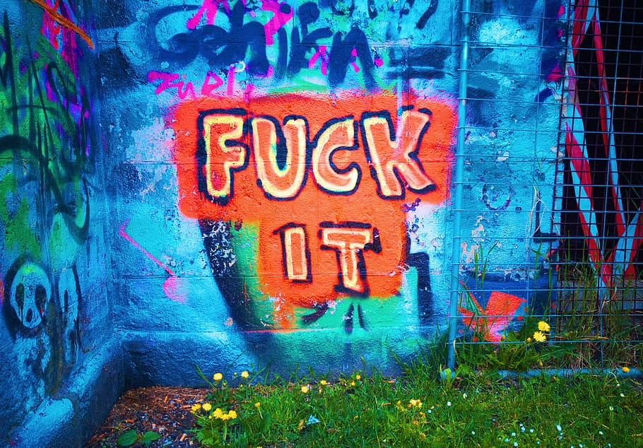 graffitti, sprayer, street art, rude, teens, vandalism, graffiti, text, architecture, wall - building feature