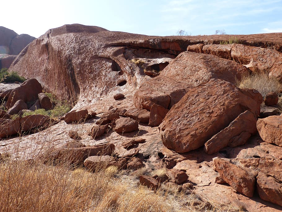 uluru, ayersrock, australia, outback, landscape, places of interest, natural wonders, rock, steppe, dry