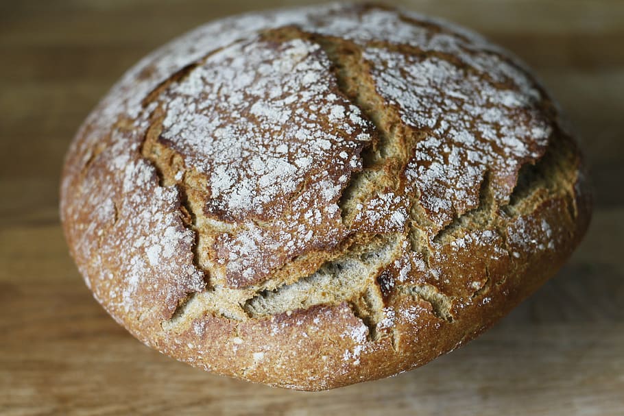 brown, pastry bread, powder, flour, rye, bread, home made, kitchen, spelt, homemade bread