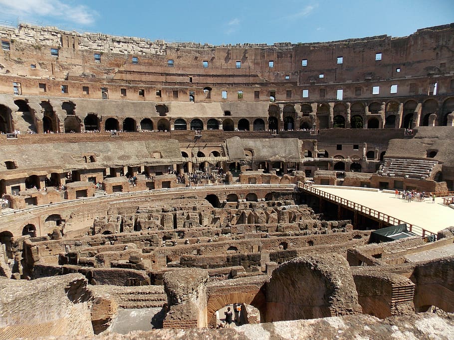 colosseum, roma, italia, arsitektur, amfiteater, arena, gladiator, sejarah, roman, coliseum