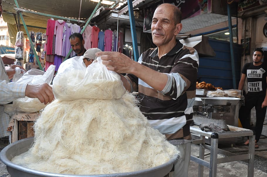 desouk, ramadan, pastry, egypt, business, small business, occupation, market, real people, food