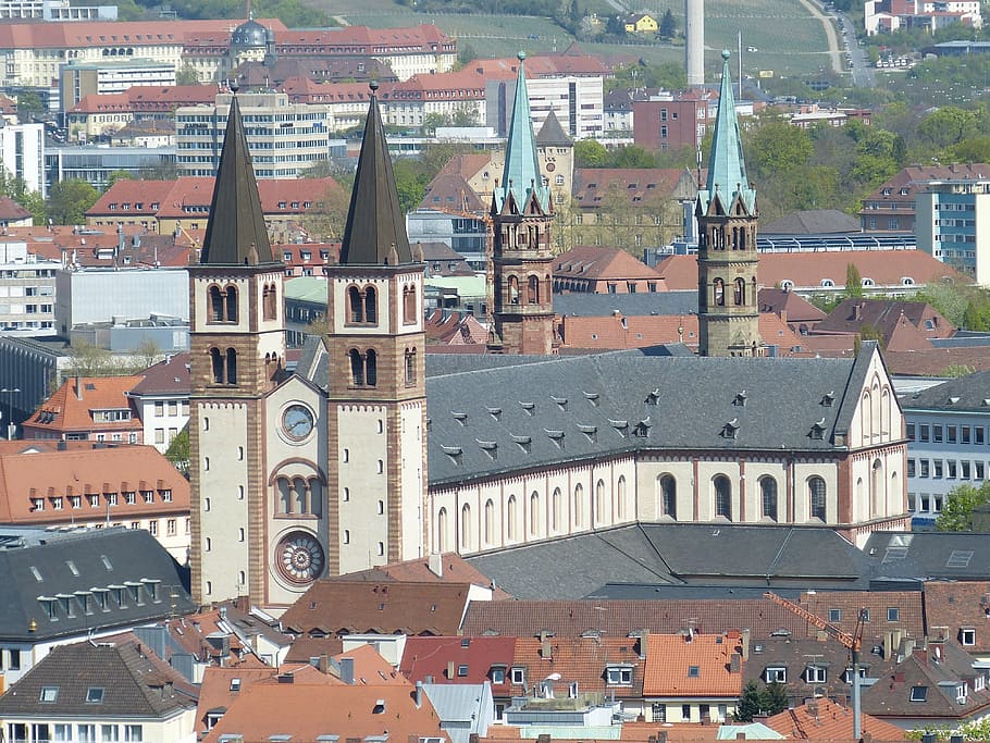 Wurzburgo, Baviera, francos suizos, históricamente, casco antiguo, arquitectura, vista, perspectiva, panorama, vista de la ciudad
