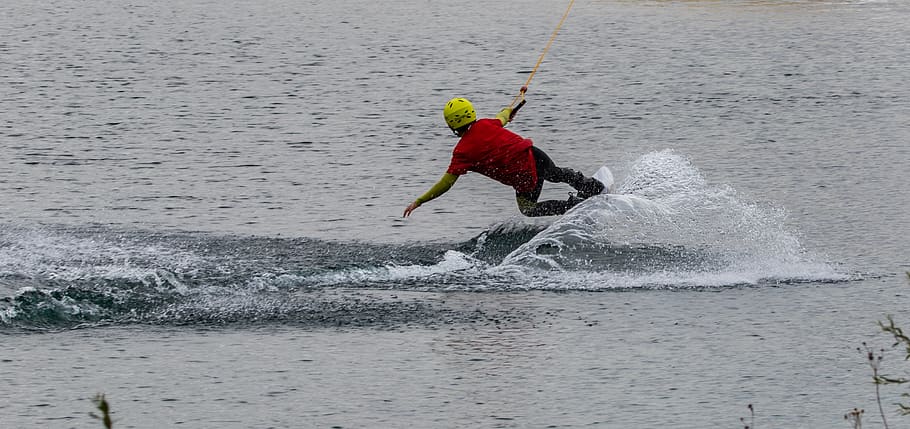 wakeboard, air, ski, wakeboarding, waktu luang, aksi, naik, wakeboarder, kecepatan, aktivitas
