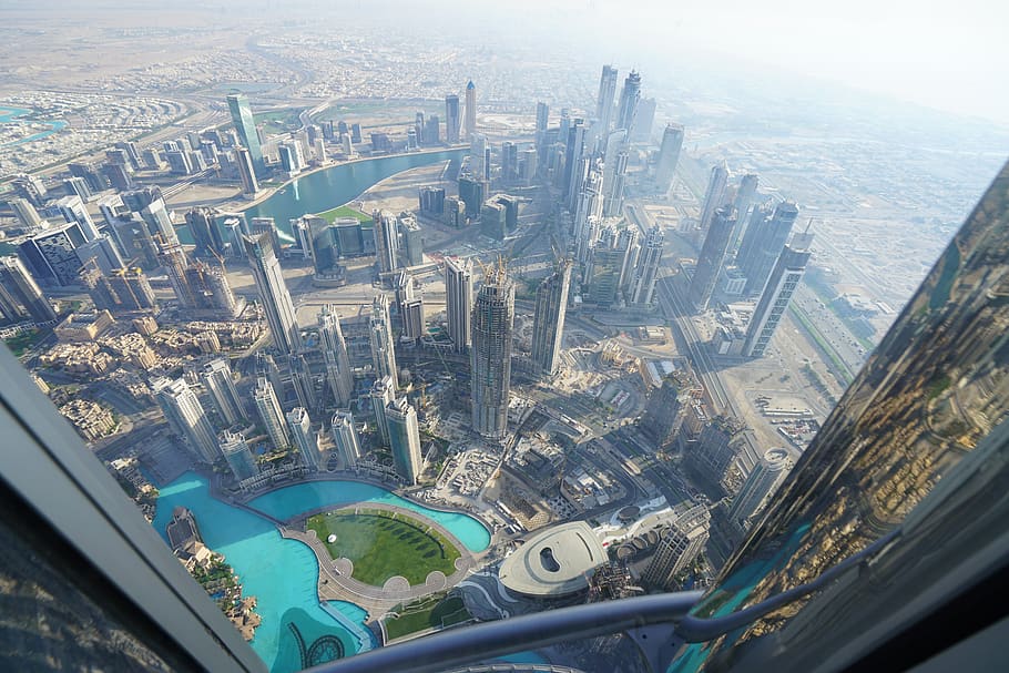 Dubai, Burj, Jalifa, ciudad, moderno, Emiratos, horizonte, exterior del edificio, arquitectura, paisaje urbano