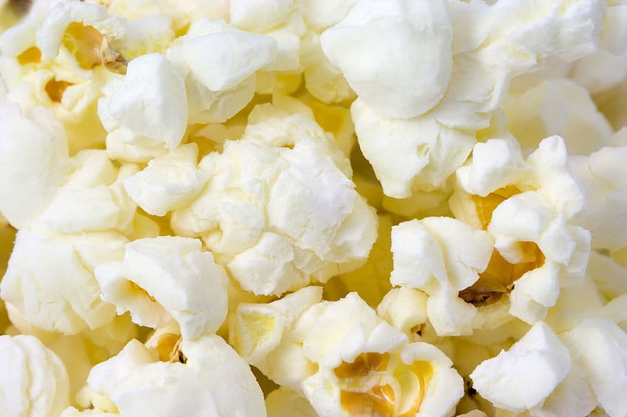 popcorn, corn, pop, food, sweet, cinema, macro, detail, food and drink, full frame