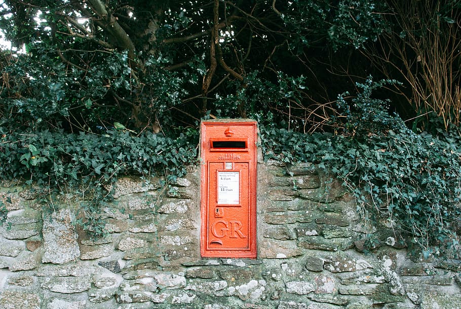 королевский, почтовый ящик, Британский, Королевская почта, объекты, почта, переписка, общение, красный, отправить