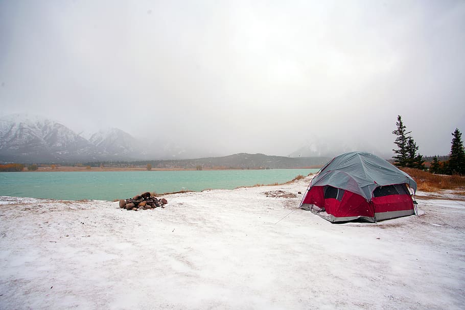 camping, tent, camp, winter, nature, adventure, travel, outdoor, mountains, trip