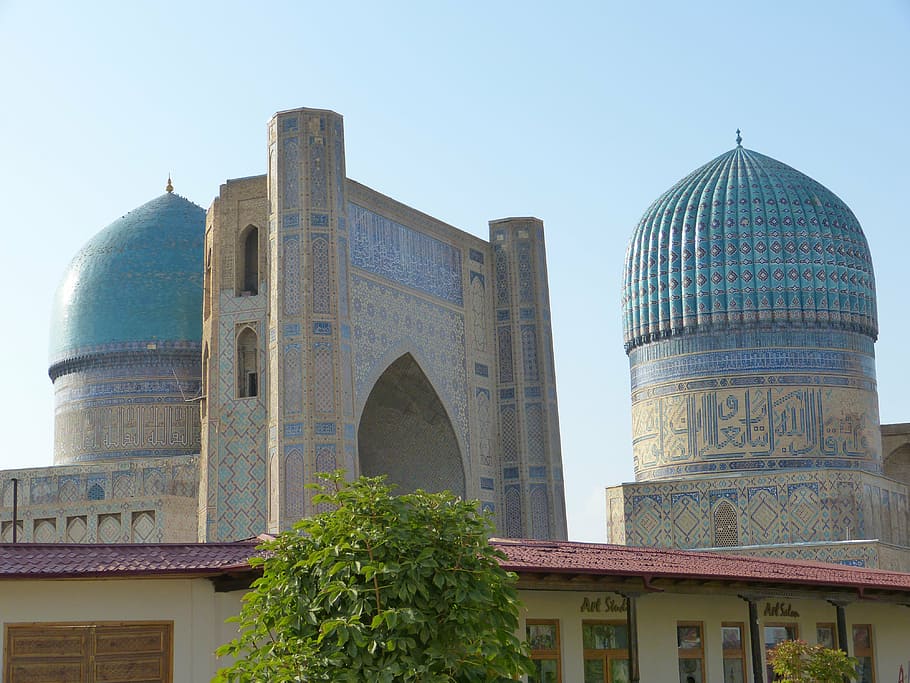 bibi xanom, mosque, samarkand, uzbekistan, building, large, places of interest, mausoleum, timur, building exterior