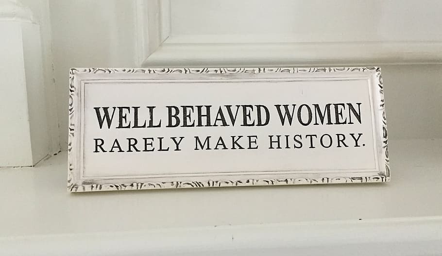 well, behaved, woman, rarely, make, history print board, history, women, voting, united states