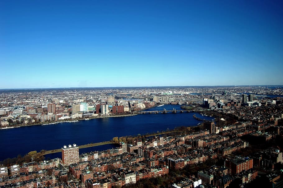 city, the urban landscape, views from the top, journey, skyline, boston, bill, brick, canal, building exterior