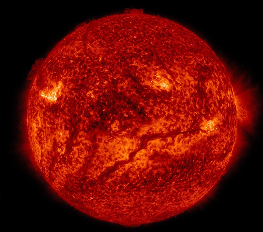 sun, eruption, filament, solar, energy, fireball, orange, sunlight, burning, gas