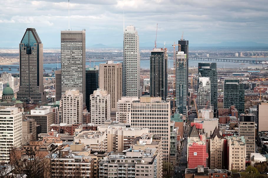 montreal, quebec, Skyline, Skyscrapers, Montreal, Quebec, Canada, buildings, photos, public domain, towers