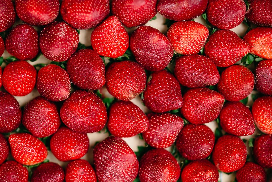 fruits, healthy, red, Fresh, Strawberries, full frame, backgrounds, strawberry, healthy eating, fruit