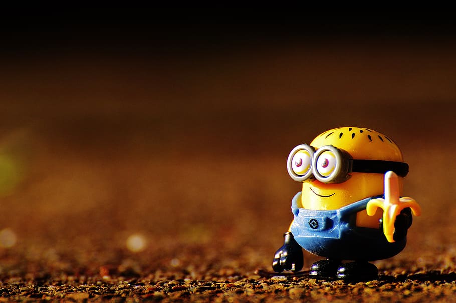 despicable me wallpaper, minion, funny, figure, cute, banana, toys, children, sweet, toy