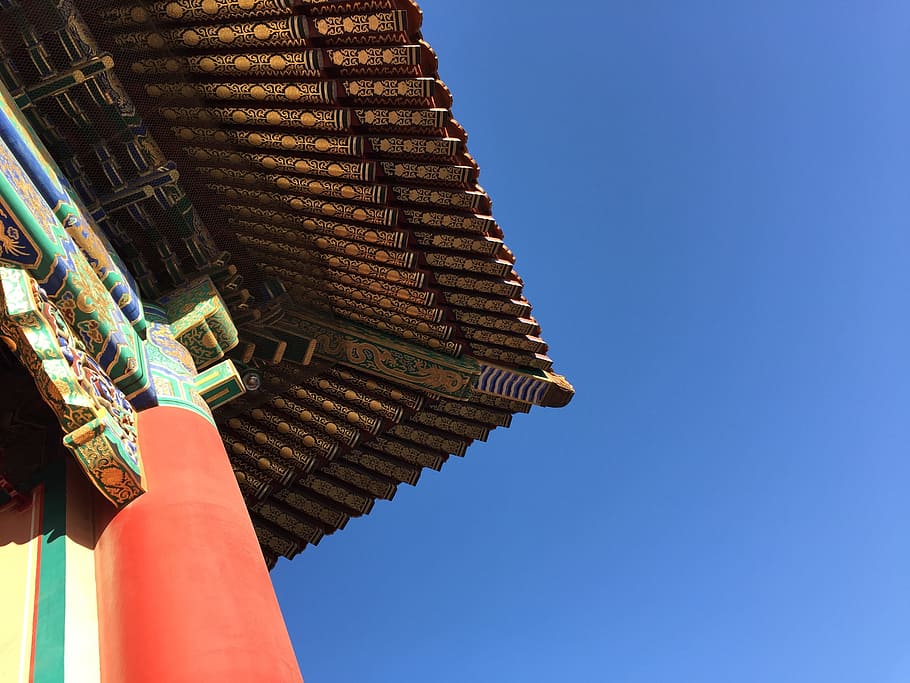 national, palace museum, Beijing, National Palace Museum, the national palace museum, eaves, old buildings, architecture, sky, blue