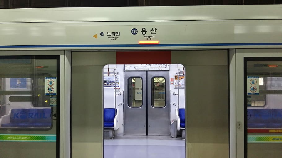 open, train door, station, Subway, Railway, Coach, Train Station, railway, coach, train, republic of korea