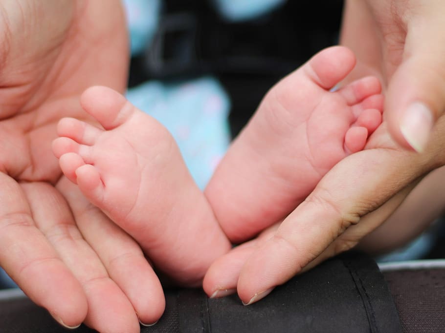 hands, feet, baby, infant, palm, child, kid, mother, daughter, son