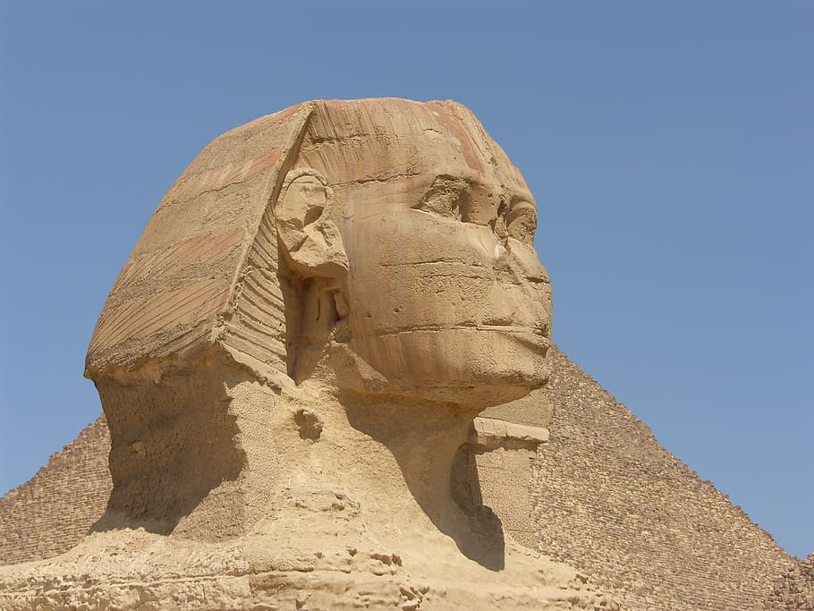 great sphynx statue, sphinx, egypt, travel, motive, pyramid, pharaoh, tomb, the Sphinx, history