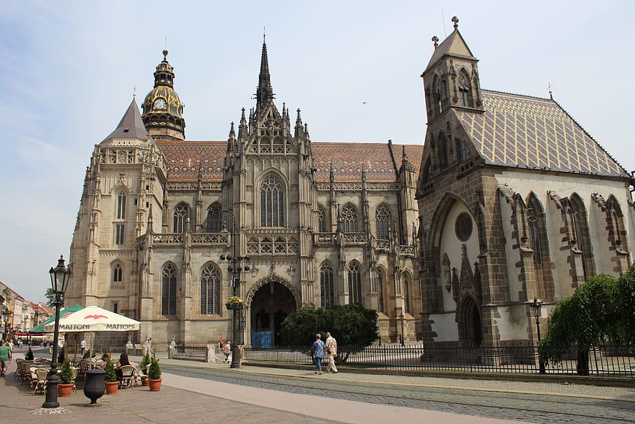 gereja, perjalanan, kota, bangunan, Katedral, goth like, bersejarah, agama, slovakia, kosice