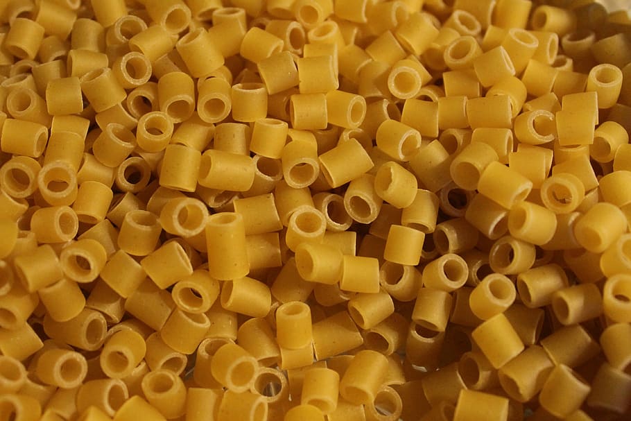 pasta, ditalini, macaroni salad pasta, noodle, macaroni, large group of objects, food and drink, food, still life, freshness