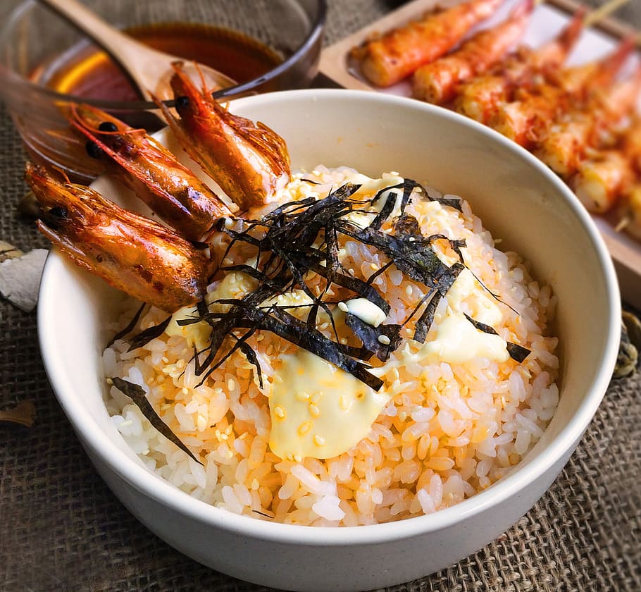 shrimp oil, Rice, Shrimp, oil, food, seafood, gourmet, meal, dinner, cooked